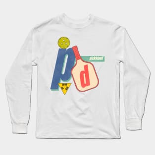 Pickleball 90s Style Graphic Long Sleeve T-Shirt